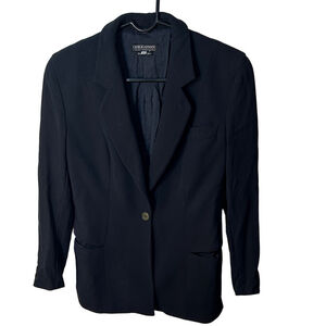 Giorgio Armani black vintage wool 80-90s blazer size 44